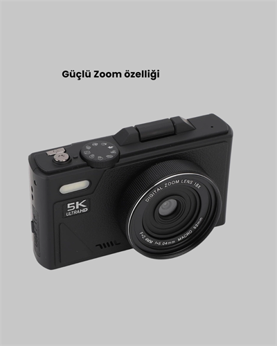 5K UHD Dijital Kamera 75MP Sensör 18x Zoom Stabilizasyonlu