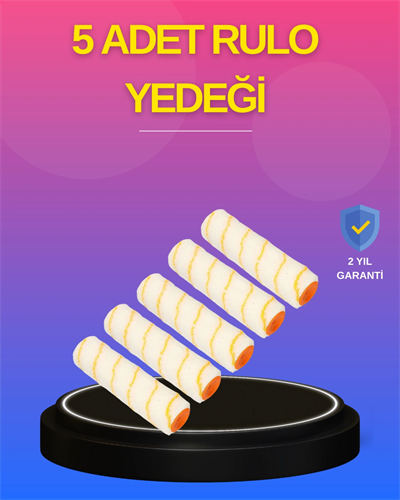 5’li Detay Boya Rulo Takımı Pürüzsüz Yüzey İçin İdeal