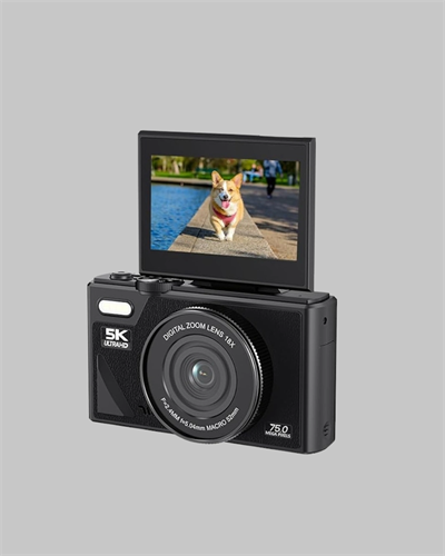 75MP 5K Video Destekli Dijital Kamera 18x Zoom Çok Eksenli Stabilizasyon