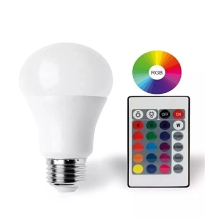 9W E27 RGB ve Beyaz Işık Kumandalı Ampul