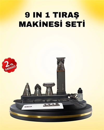 9’u 1 Arada Bakım Seti Güçlü Motorlu Saç Sakal Burun Kulak Trimmer