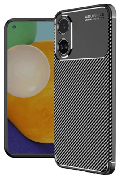 A38 Kılıf Auto Focus Karbon Kapak - Siyah