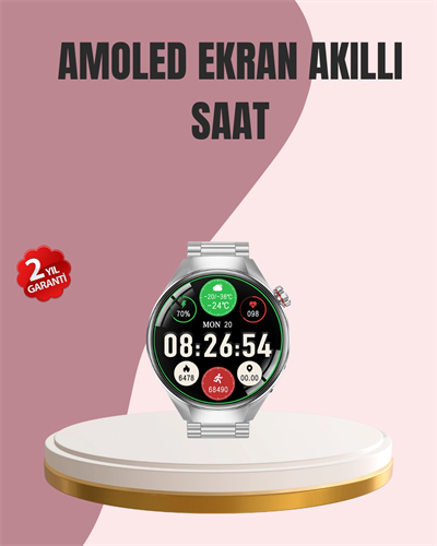 AMOLED Akıllı Saat Gelişmiş Sensörlü – Kadın Sağlığı ve Hatırlatma Özellikli