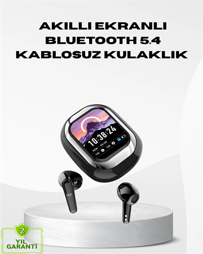 Akıllı Ekranlı Kablosuz Kulaklık – Gürültü Engelleme ve HD Ses Deneyimi