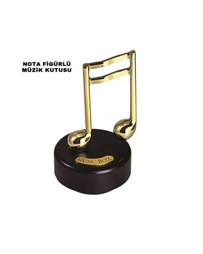 Altın Nota Figürlü Müzik Kutusu