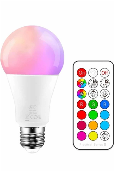 Ambiyans Aydınlatma RGB Led Lamba Kumandalı Renk Değiştirebilen