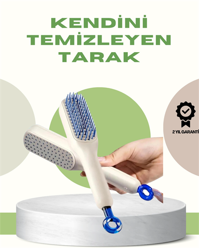 Anti-Statik Saç Tarağı – Kolay Temizlenebilir, Silikon Masaj Uçlu, Kompakt Boyut