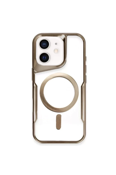 Apple iPhone 11 Kılıf Boyi Magsafe Silikon Kapak - Çöl Titanyum