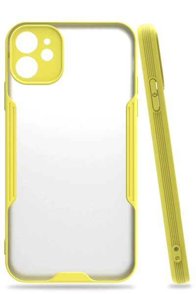 Apple iPhone 11 Kılıf Platin Silikon - Sarı