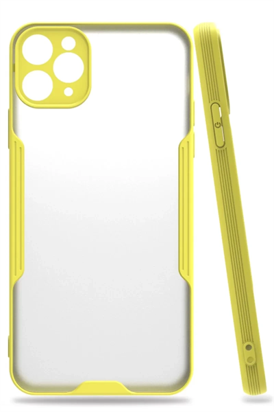 Apple iPhone 11 Pro Kılıf Platin Silikon - Sarı