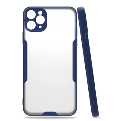 Apple iPhone 11 Pro Kılıf Platin Silikon - Lacivert