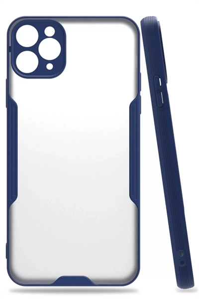 Apple iPhone 11 Pro Kılıf Platin Silikon - Lacivert