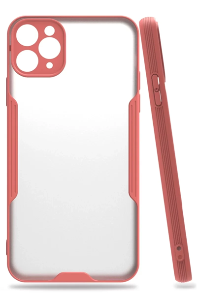 Apple iPhone 11 Pro Max Kılıf Platin Silikon - Pembe