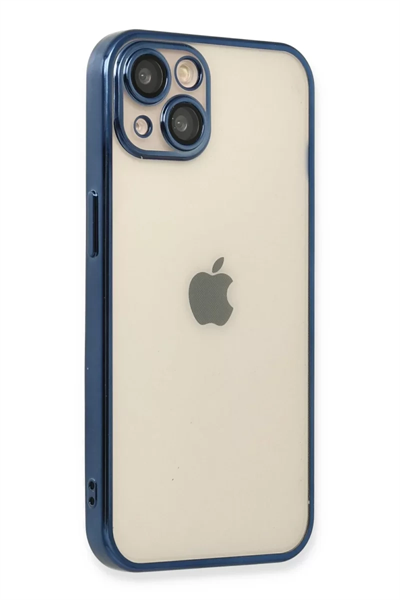 Apple iPhone 13 Kılıf Lensli Silikon - Lacivert