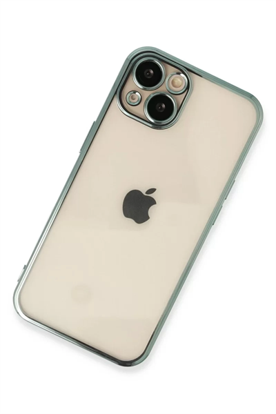 Apple iPhone 13 Kılıf Lensli Silikon - Yeşil