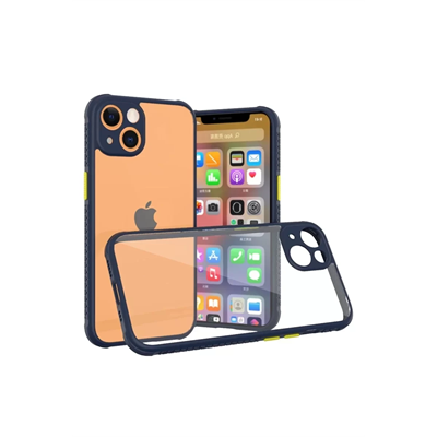 Apple iPhone 13 Mini Kılıf Miami Şeffaf Silikon - Lacivert