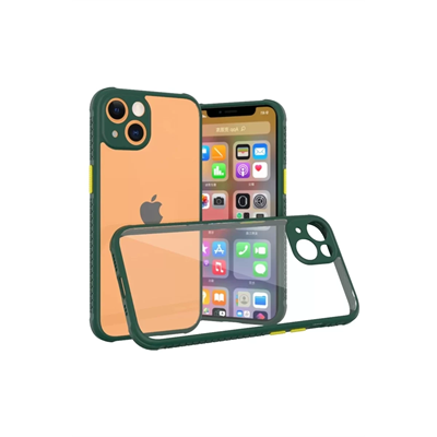 Apple iPhone 13 Mini Kılıf Miami Şeffaf Silikon - Koyu Yeşil