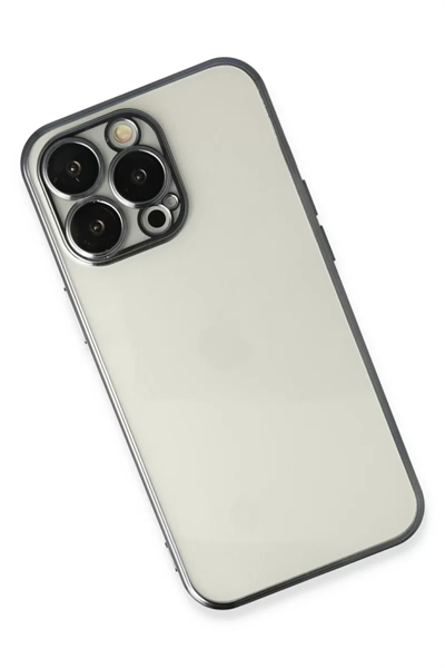 Apple iPhone 13 Pro Max Kılıf Lensli Silikon - Siyah
