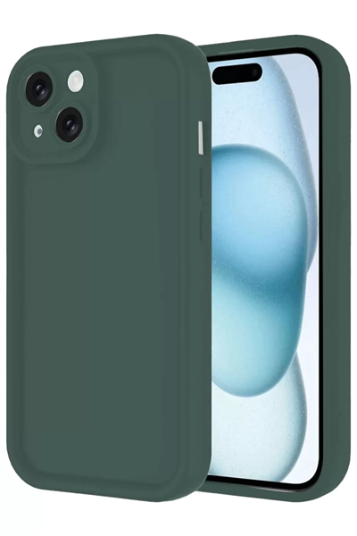 Apple iPhone 14 Kılıf Viera Silikon - Koyu Yeşil