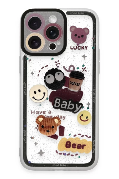 Apple iPhone 14 Pro Kılıf Sweet Desenli Silikon Kapak - Sarı