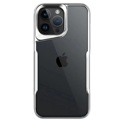 Apple iPhone 14 Pro Max Kılıf Boyi Silikon Kapak - Gümüş