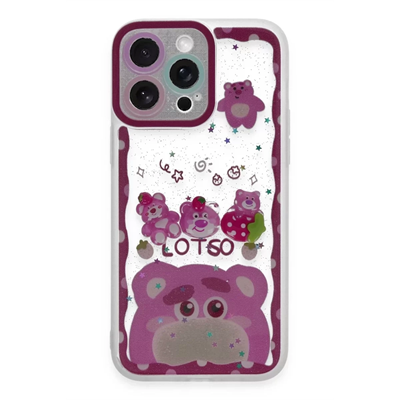 Apple iPhone 14 Pro Max Kılıf Sweet Desenli Silikon Kapak - Pembe