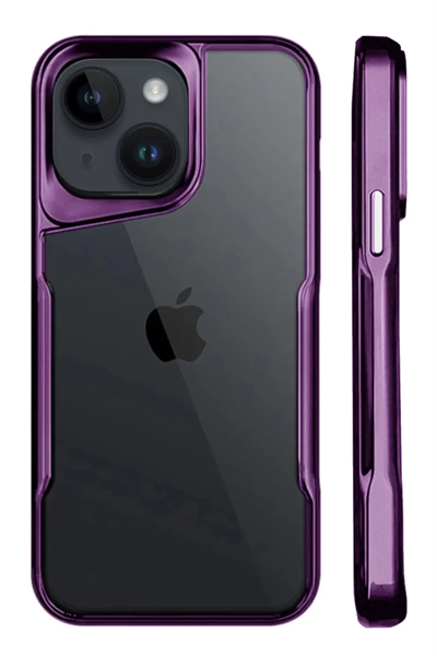 Apple iPhone 15 Kılıf Boyi Silikon Kapak - Derin Mor