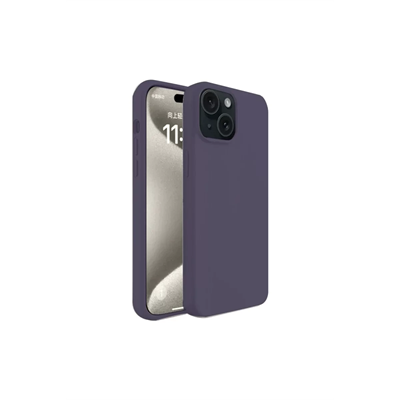 Apple iPhone 15 Kılıf First Silikon - Mürdüm