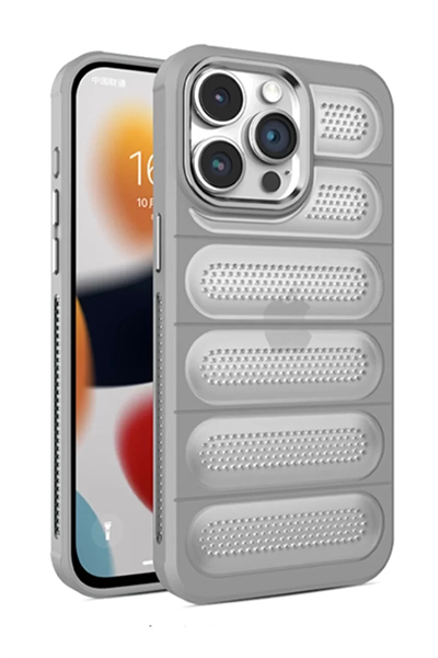 Apple iPhone 15 Pro Max Kılıf Airmax Silikon Kapak - Titan Gri