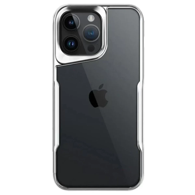 Apple iPhone 15 Pro Max Kılıf Boyi Silikon Kapak - Gümüş