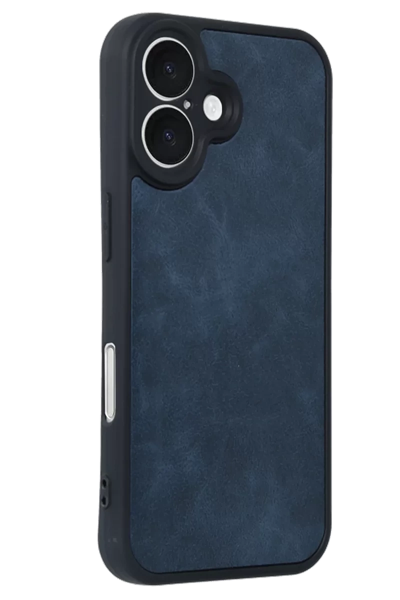 Apple iPhone 16 Kılıf Aras Deri Kapak - Lacivert