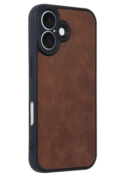 Apple iPhone 16 Kılıf Aras Deri Kapak - Taba