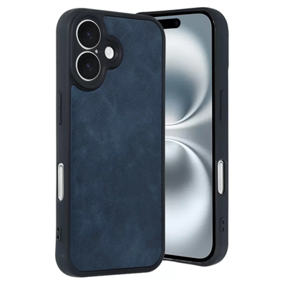 Apple iPhone 16 Kılıf Aras Deri Kapak - Lacivert