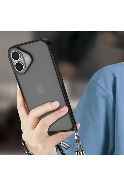 Apple iPhone 16 Kılıf Elegant Kapak - Siyah