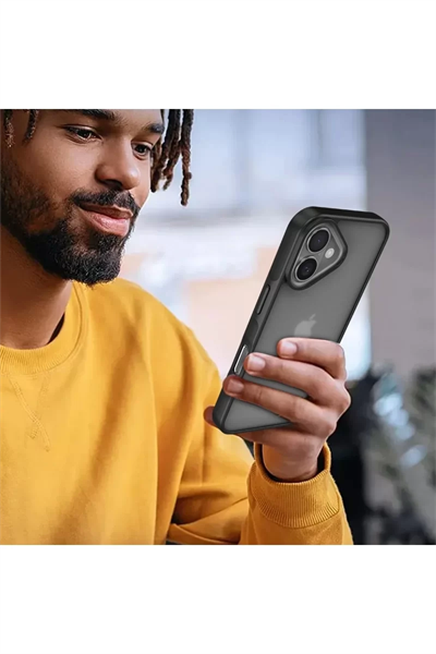 Apple iPhone 16 Kılıf Elegant Kapak - Siyah