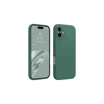 Apple iPhone 16 Kılıf First Silikon - Koyu Yeşil