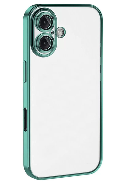 Apple iPhone 16 Kılıf Lensli Silikon - Turkuaz