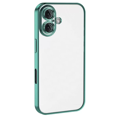 Apple iPhone 16 Kılıf Lensli Silikon - Turkuaz