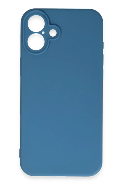 Apple iPhone 16 Plus Kılıf First Silikon - Mavi