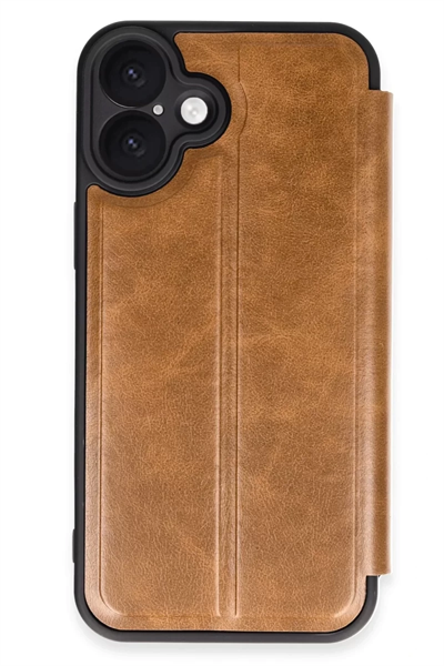 Apple iPhone 16 Plus Kılıf Flip Cover - Taba