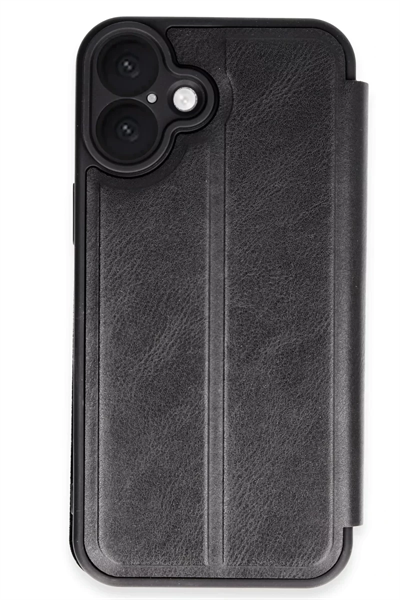 Apple iPhone 16 Plus Kılıf Flip Cover - Siyah