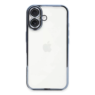 Apple iPhone 16 Plus Kılıf Lensli Silikon - Açık Mavi