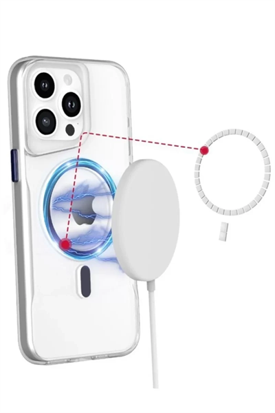 Apple iPhone 16 Plus Kılıf PC Poso Magsafe Kapak - Şeffaf