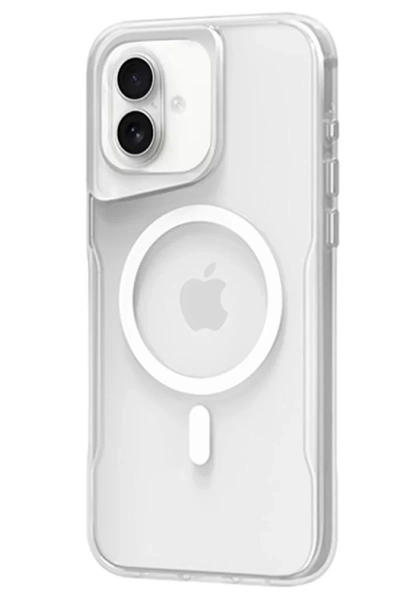 Apple iPhone 16 Plus Kılıf PC Poso Magsafe Kapak - Şeffaf