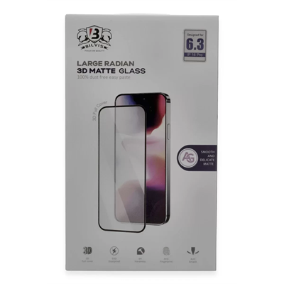 Apple iPhone 16 Pro Bilvis 3D Mat Cam Ekran Koruyucu