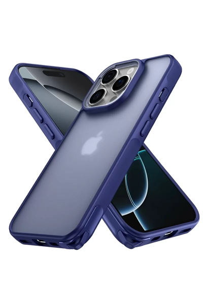Apple iPhone 16 Pro Kılıf Elegant Kapak - Lacivert