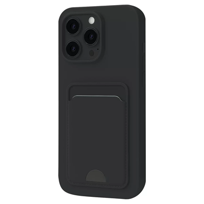 Apple iPhone 16 Pro Kılıf Kelvin Kartvizitli Silikon - Siyah