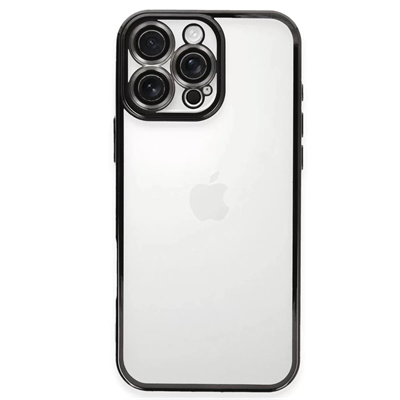 Apple iPhone 16 Pro Kılıf Lensli Silikon - Siyah