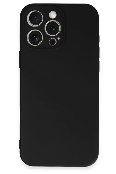 Apple iPhone 16 Pro Kılıf Nano içi Kadife Silikon - Siyah