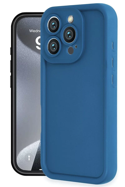 Apple iPhone 16 Pro Kılıf Viera Silikon - Mavi